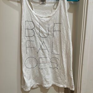 Black and White Sleeveless Tank Top- Buffaloes.